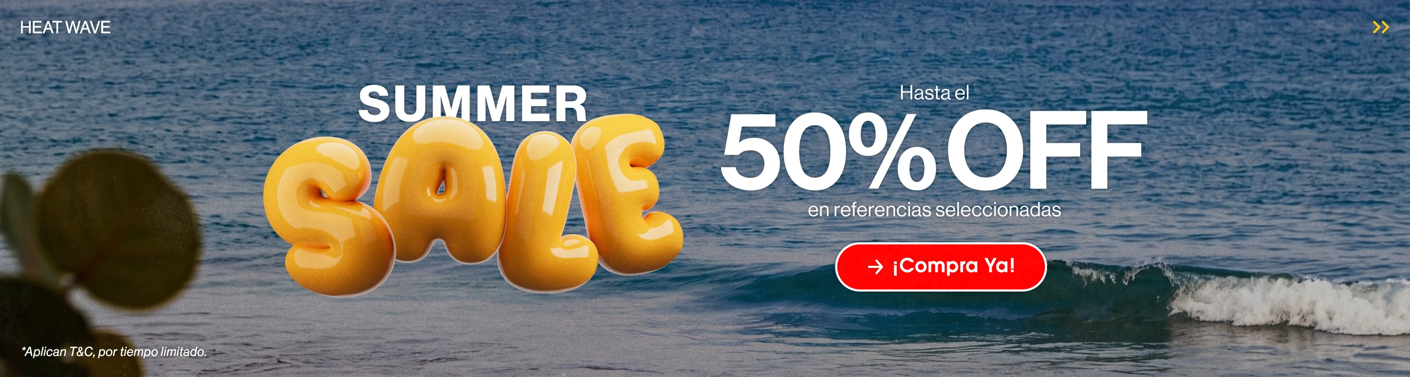 Banner home de la campaña Summer SALE: Disfruta de hasta el 50% OFF en tus prendas favoritas​